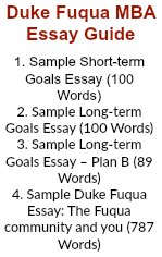 duke mba essay