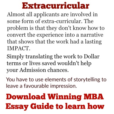 Extra curriculum essay