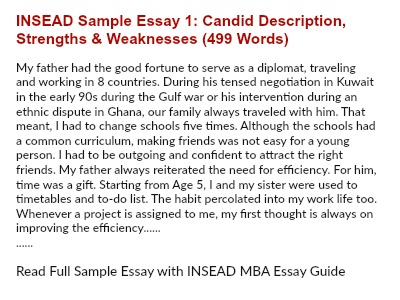 insead essay examples