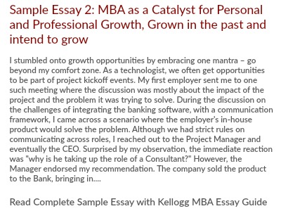 kellogg mba essays