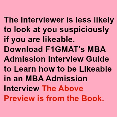 Likeablity MBA Admission Interview