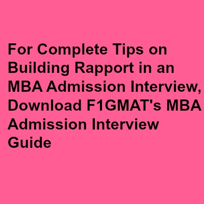 Rapport MBA Admission Interview
