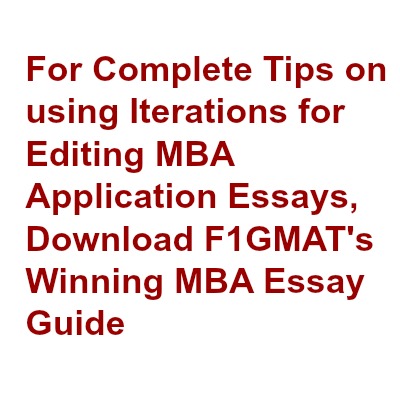 Winning MBA Essay Guide Power of Iteration